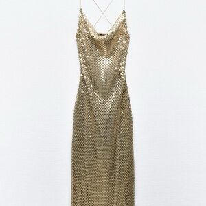 slim fit dress slacks ZARA. Midi dress with gold thread detail. TM – Hibuy market